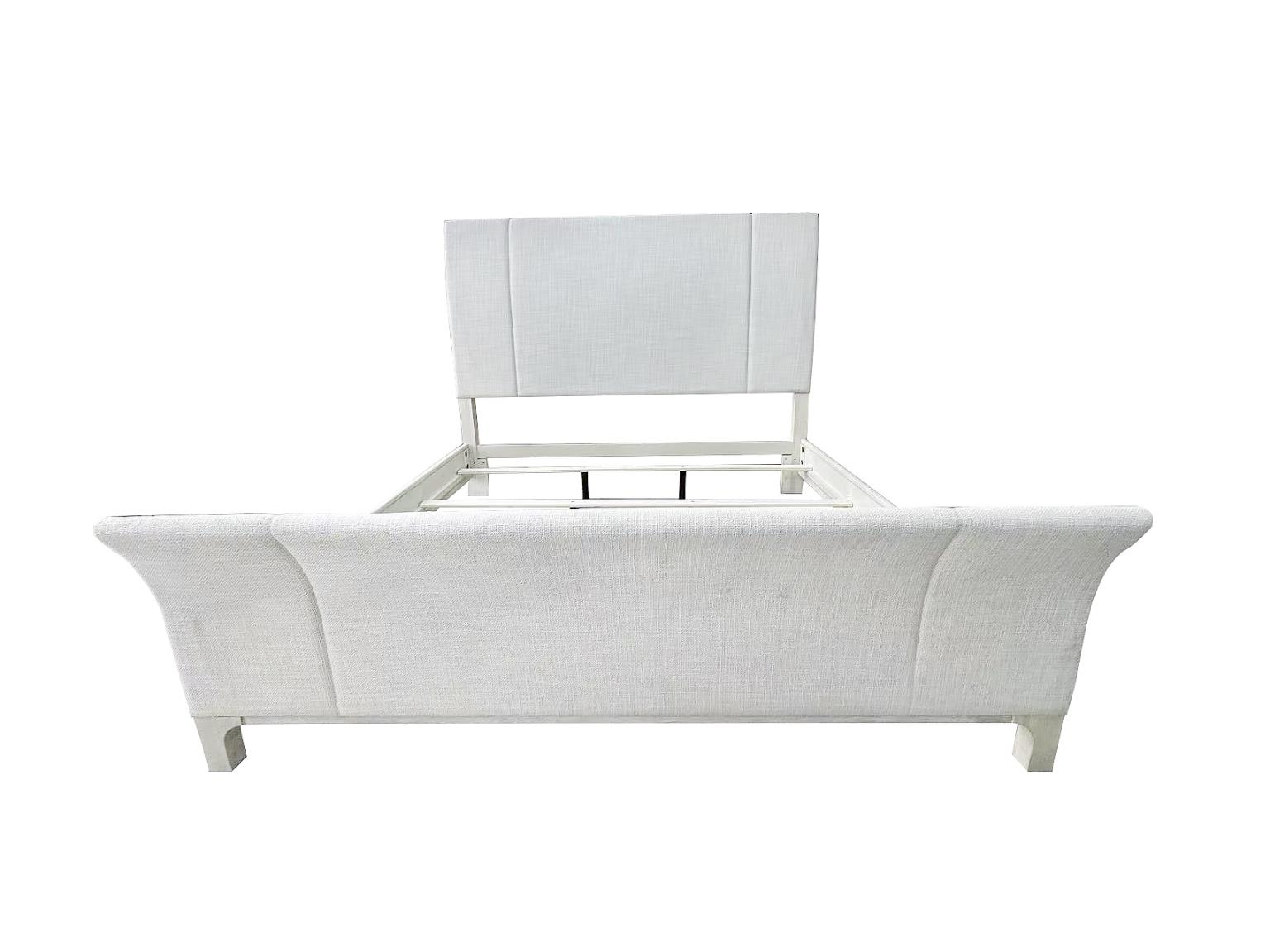 Upholstered King Sleigh Bed