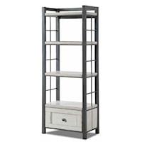 Farmhouse Etagere with Metal Accents