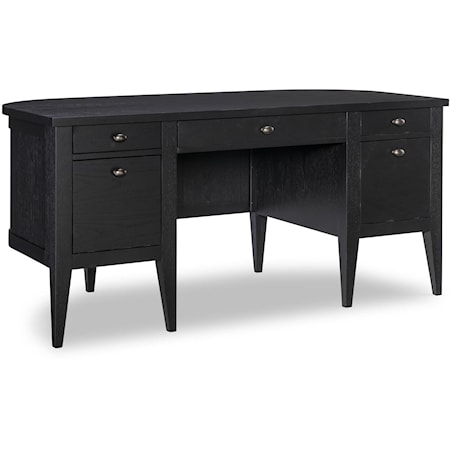 Transitional Desk with Tapered Legs