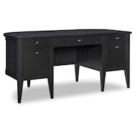 Transitional Desk with Tapered Legs