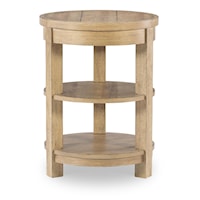 Transitional Round Chairside Table
