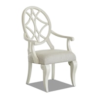 Traditional Arm Chair with Upholstered Seat