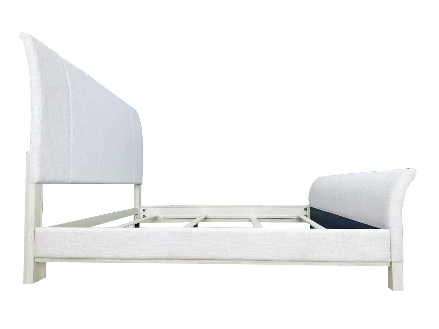 Upholstered King Sleigh Bed