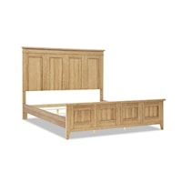 Transitional Queen Panel Bed with Tapered Legs