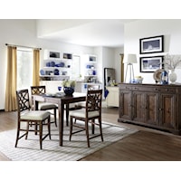 Traditional Counter Height 5-Piece Dining Set