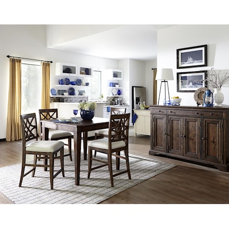 Counter Height 5-Piece Dining Set