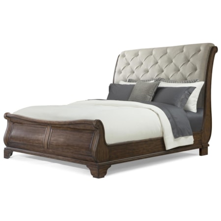 Queen Upholstered Sleigh Bed