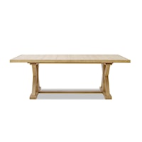 Transitional Trestle Dining Table with Double X Leg Design