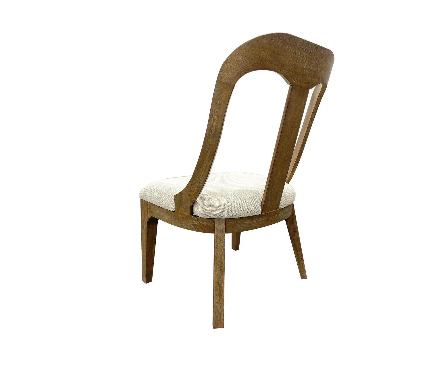 Splat-Back Side Chair w/Upholstered Seat