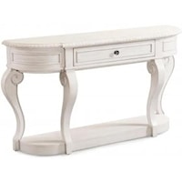 Traditional Sofa Table with Large Center Drawer