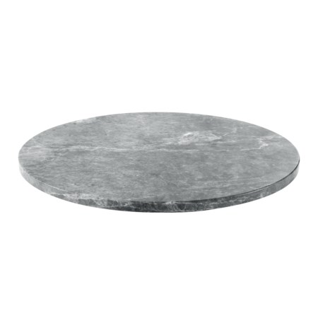 Kaza Round Gray Marble Lazy Susan