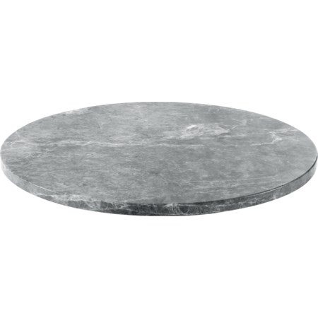 Kaza Round Gray Marble Lazy Susan