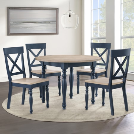 Darcy 5Pc Dining Set Blue