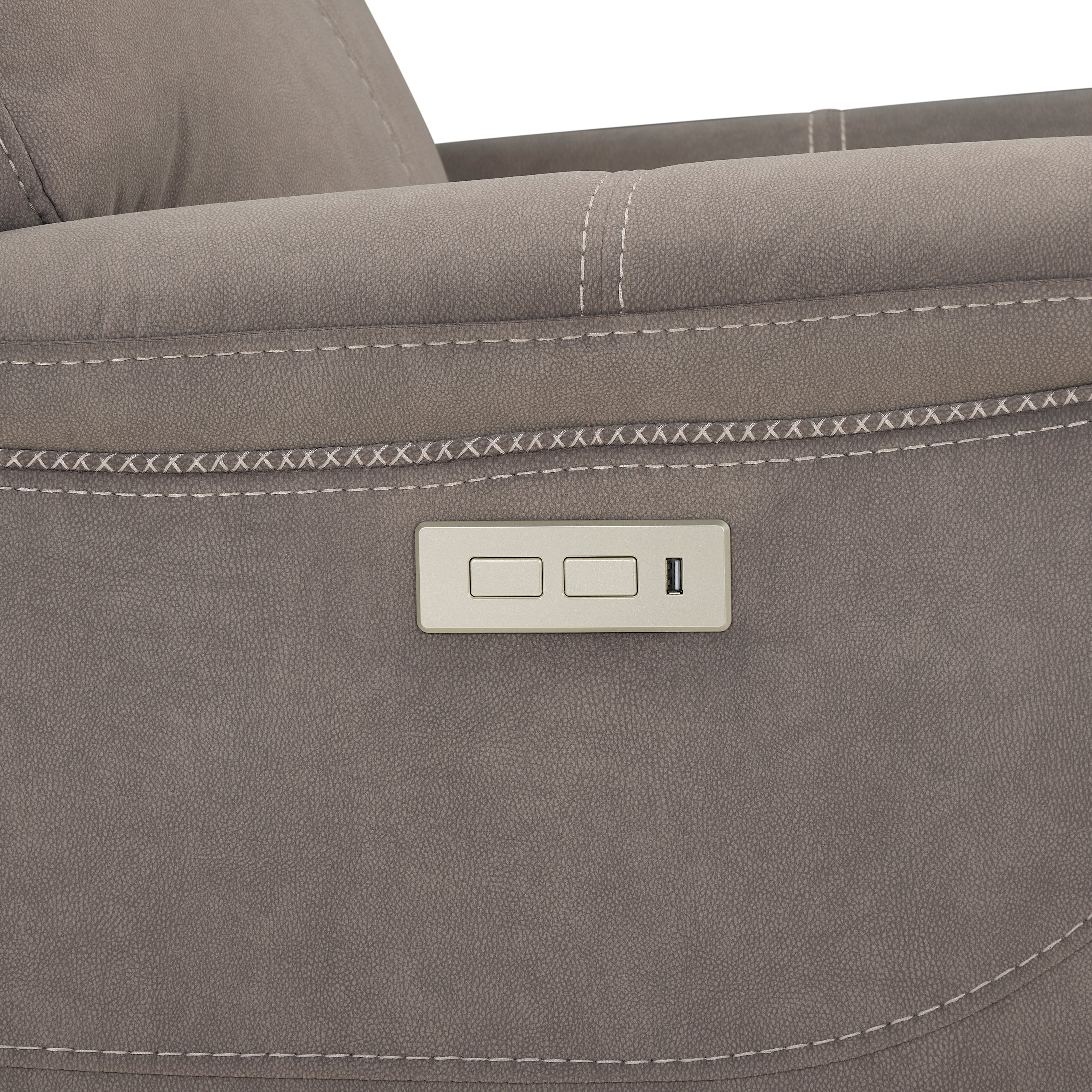 SUTTON 79838 SUTTON GREY POWER RECLINER | | 7 Day Furniture