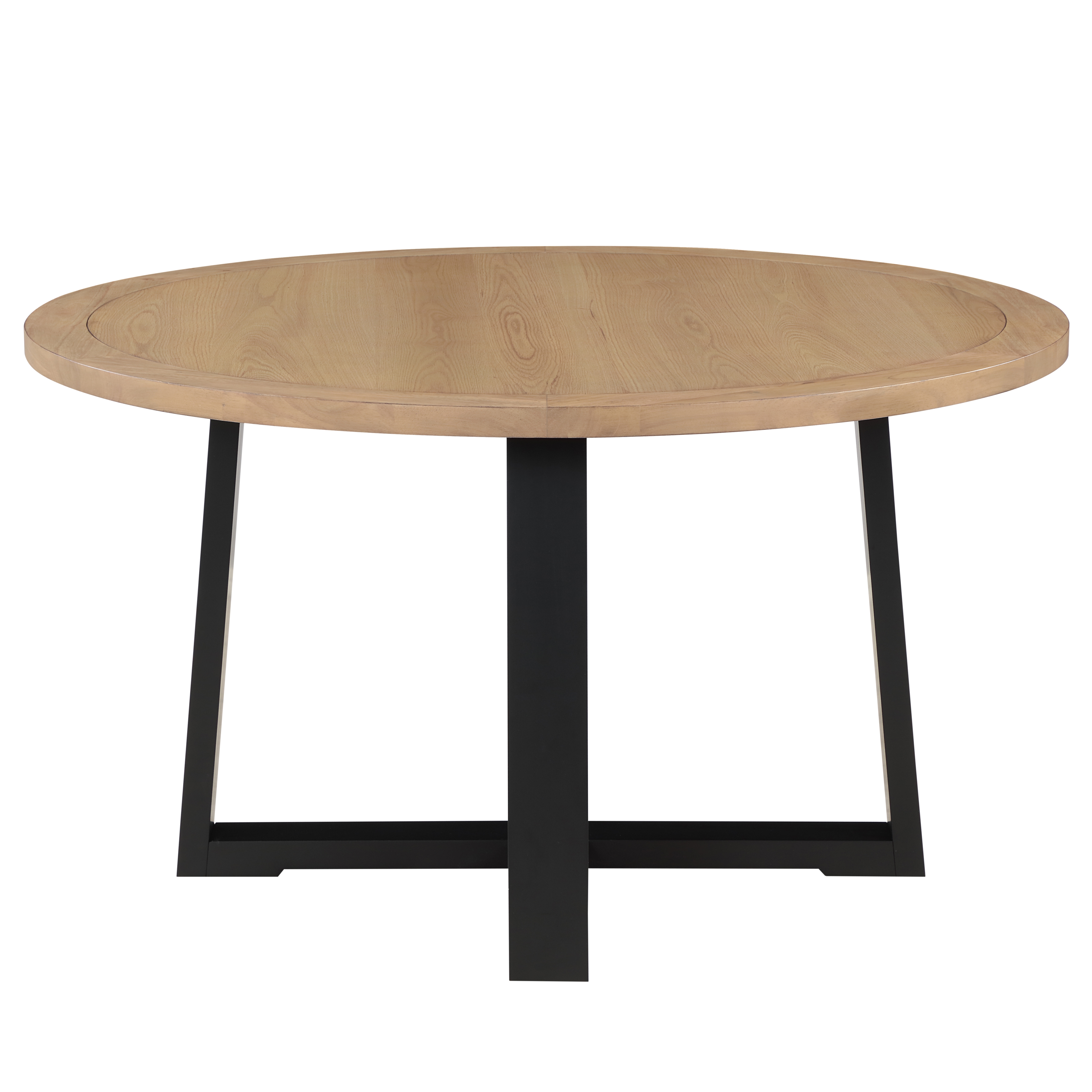 54" Round Two-Tone Dining Table w/Sled Base