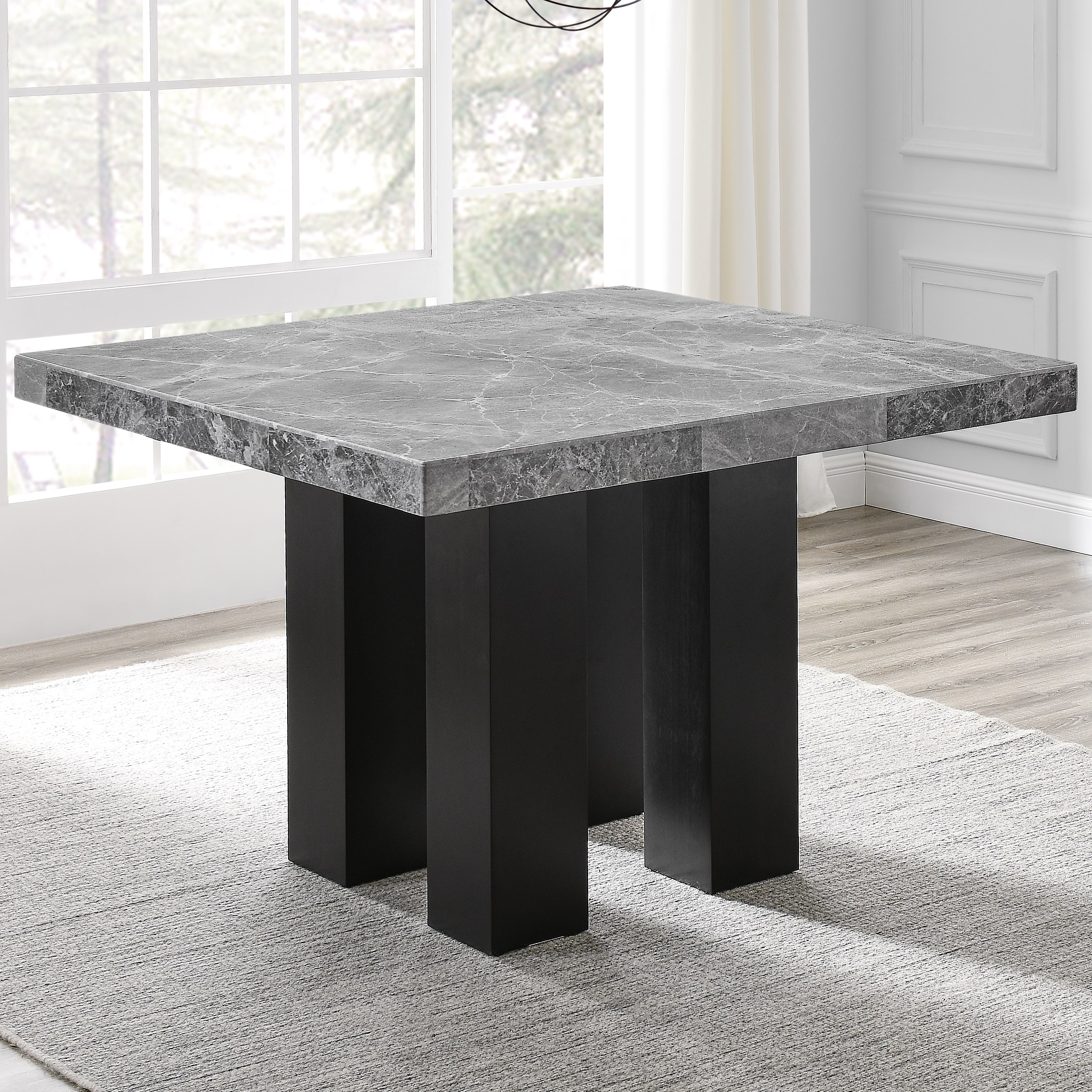 Steve Silver Camila Square 5-Pc Counter Dining Set w/Black Chair