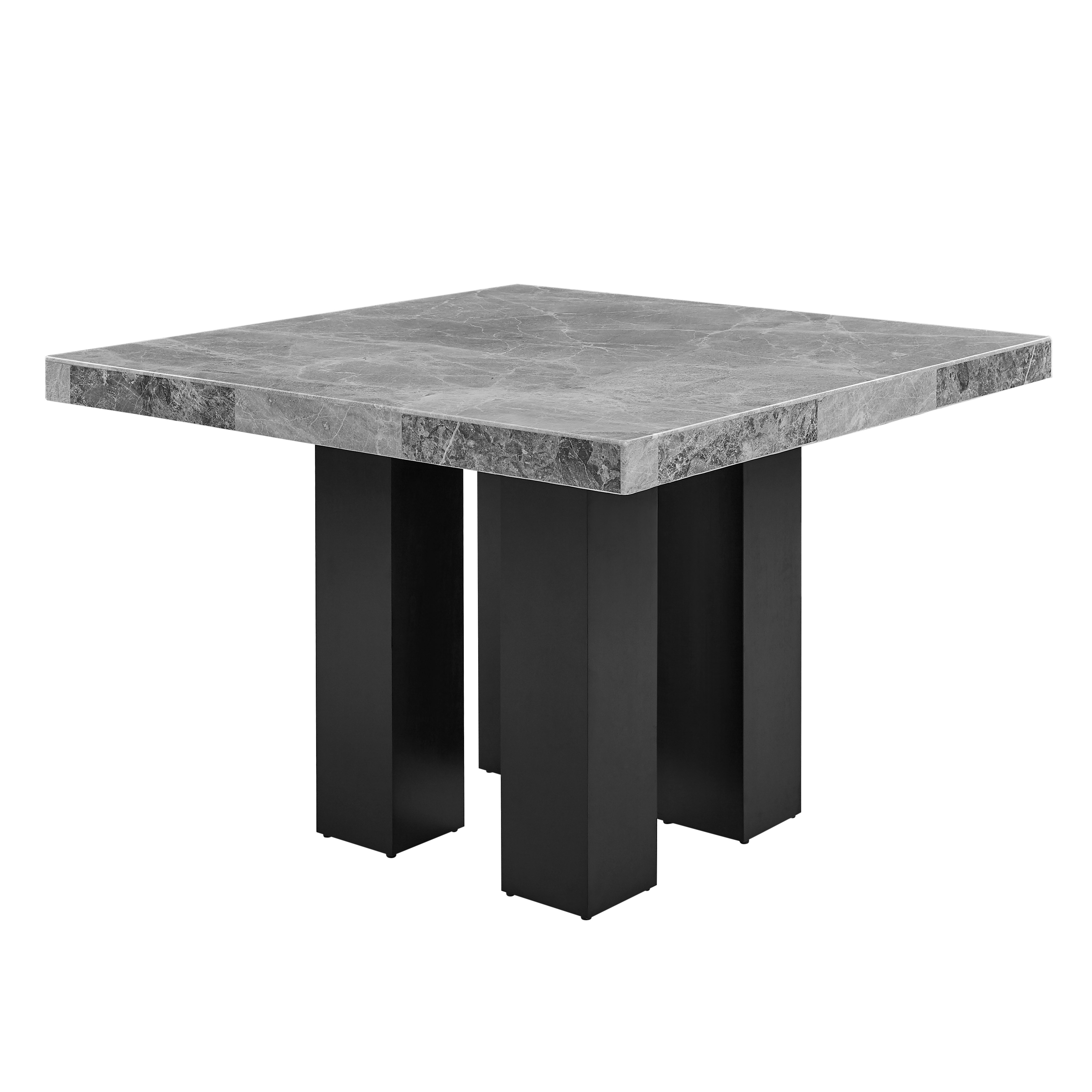 Square 5-Pc Counter Dining Set w/Black Chair