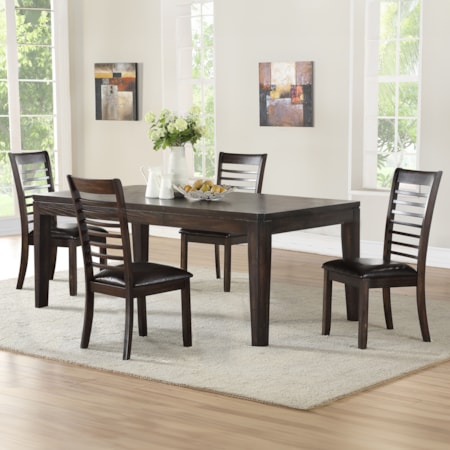 Ally 5Pc Dining Set Charcoal