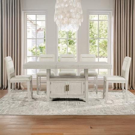 7-pc. Modern Rustic Counter Set w/Storage