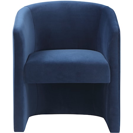 Iris Contemporary Upholstered Dining Accent Chair - Indigo