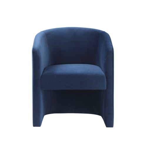 Iris Contemporary Upholstered Dining Accent Chair - Indigo