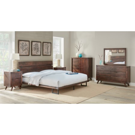 5-Piece Rustic Queen Panel Bedroom Set