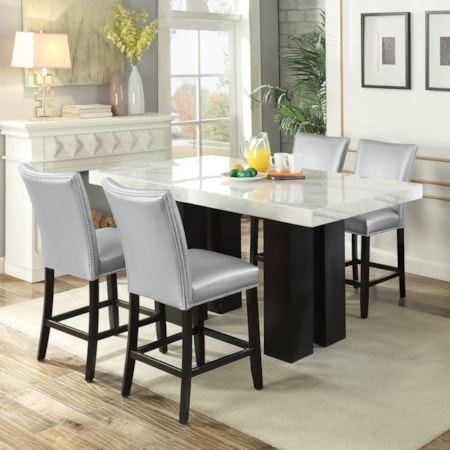 5-Piece Rectangle Counter Dining Set