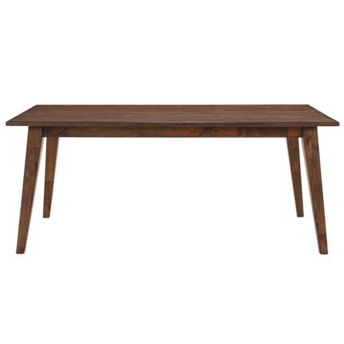 Mid-Century Modern 72" Wooden Dining Table w/Tapered Splay Legs