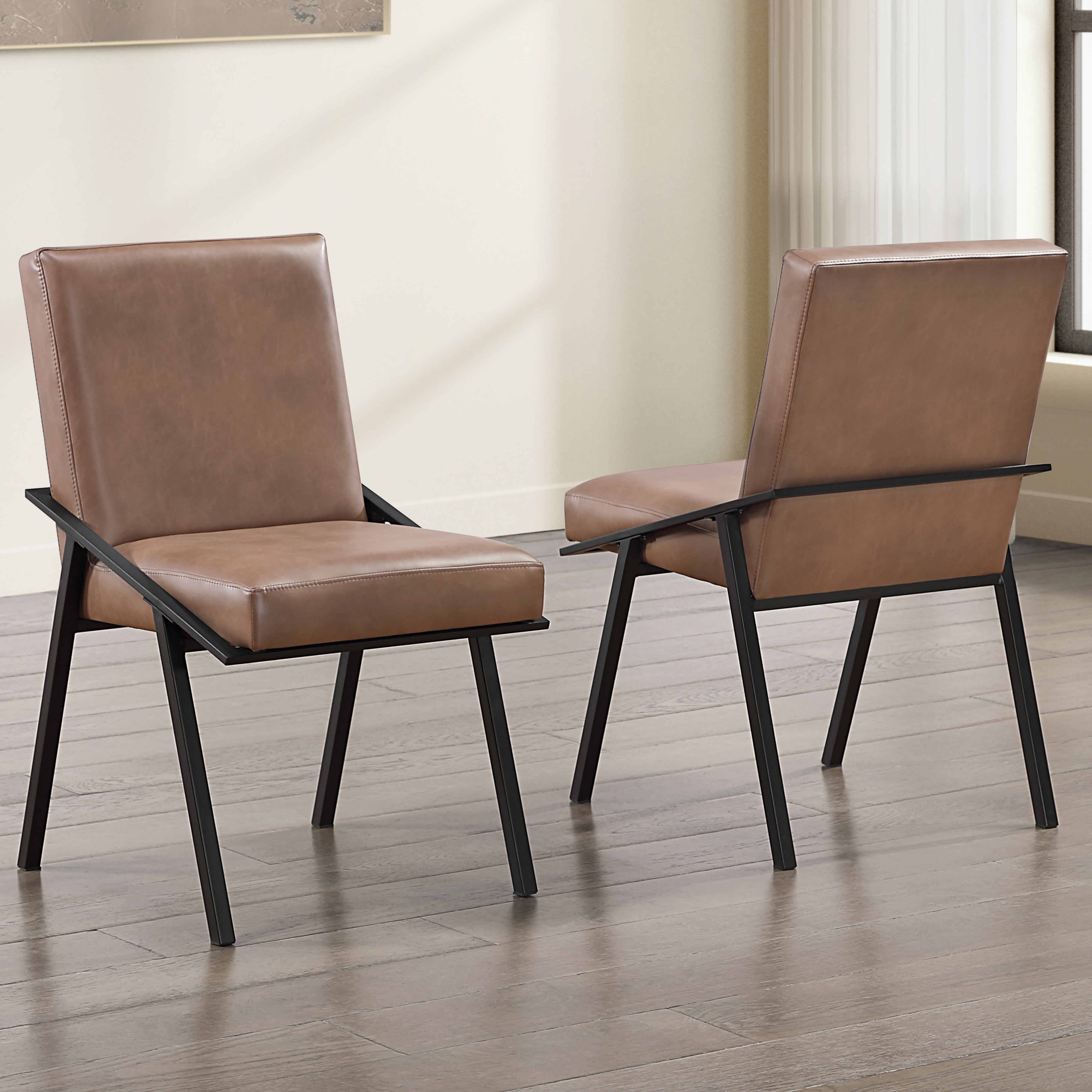 5-pc. Live-Edge Dining Set w/Uph. Chairs