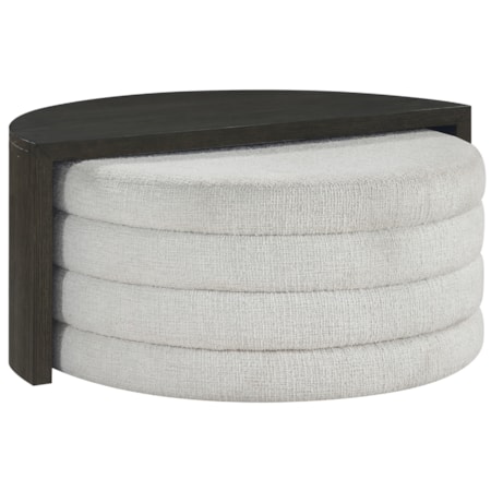 Nesting Demilune Cocktail Table w/Ottoman