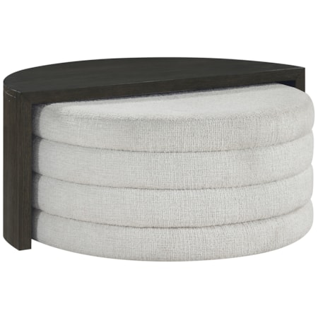 Nesting Demilune Cocktail Table w/Ottoman