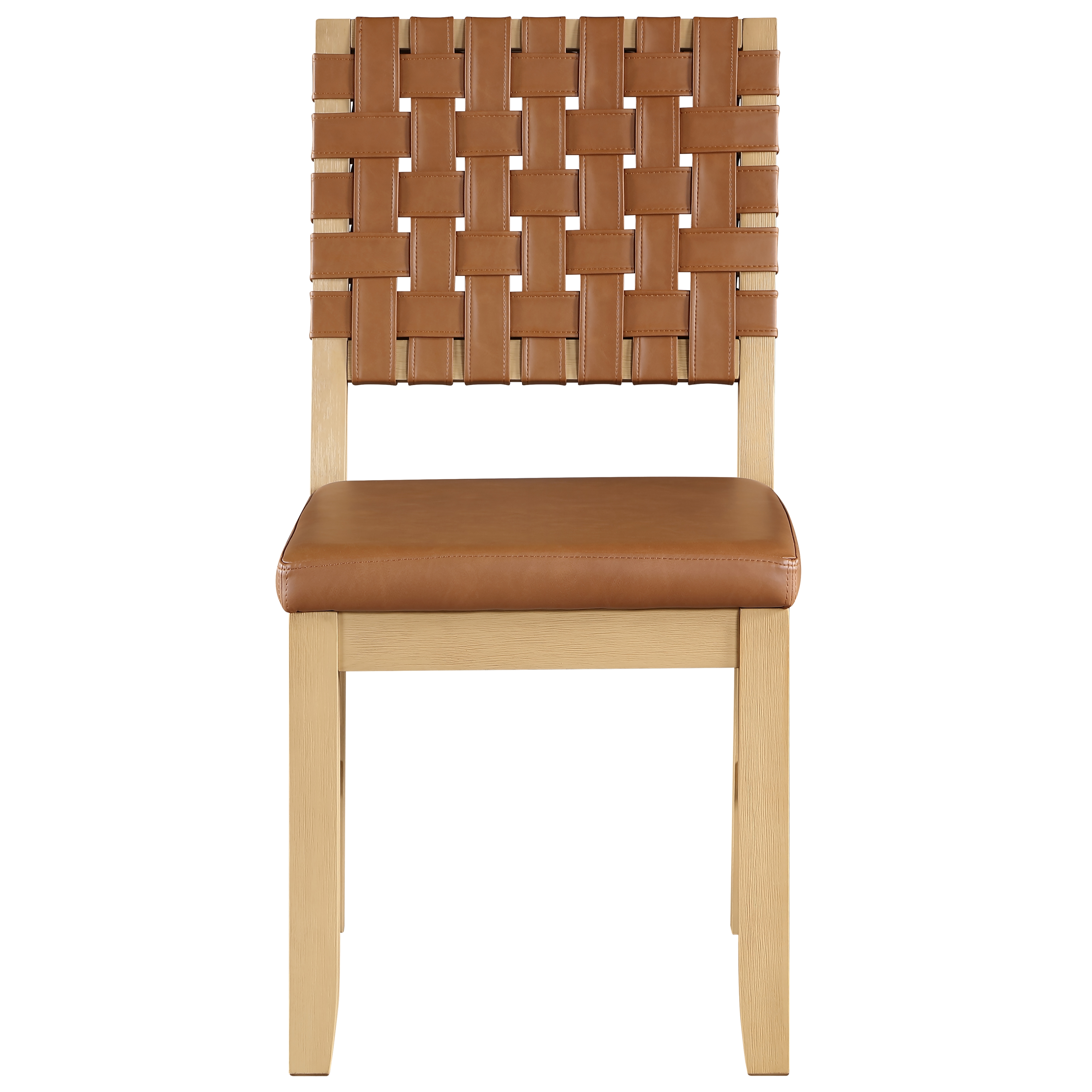 Upholstered Webbed-Back Dining Side Chair