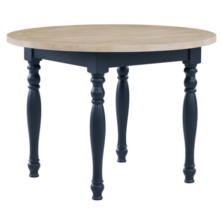 42" Round Dining Table w/Turned Legs