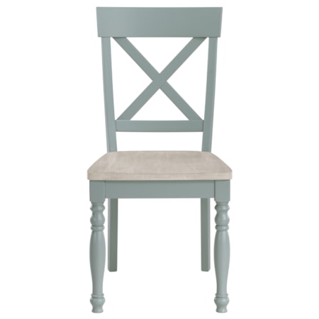 X-Back Side Chair w/Turned Front Legs
