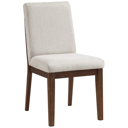 Upholstered Side Chair w/Wood-Trim Back