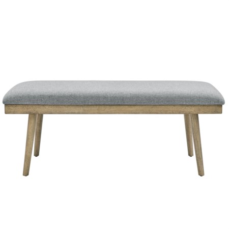 Vida Gray Polyester Dining Bench