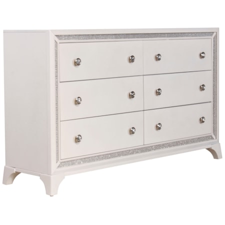 Illuminating 6-Drawer Dresser