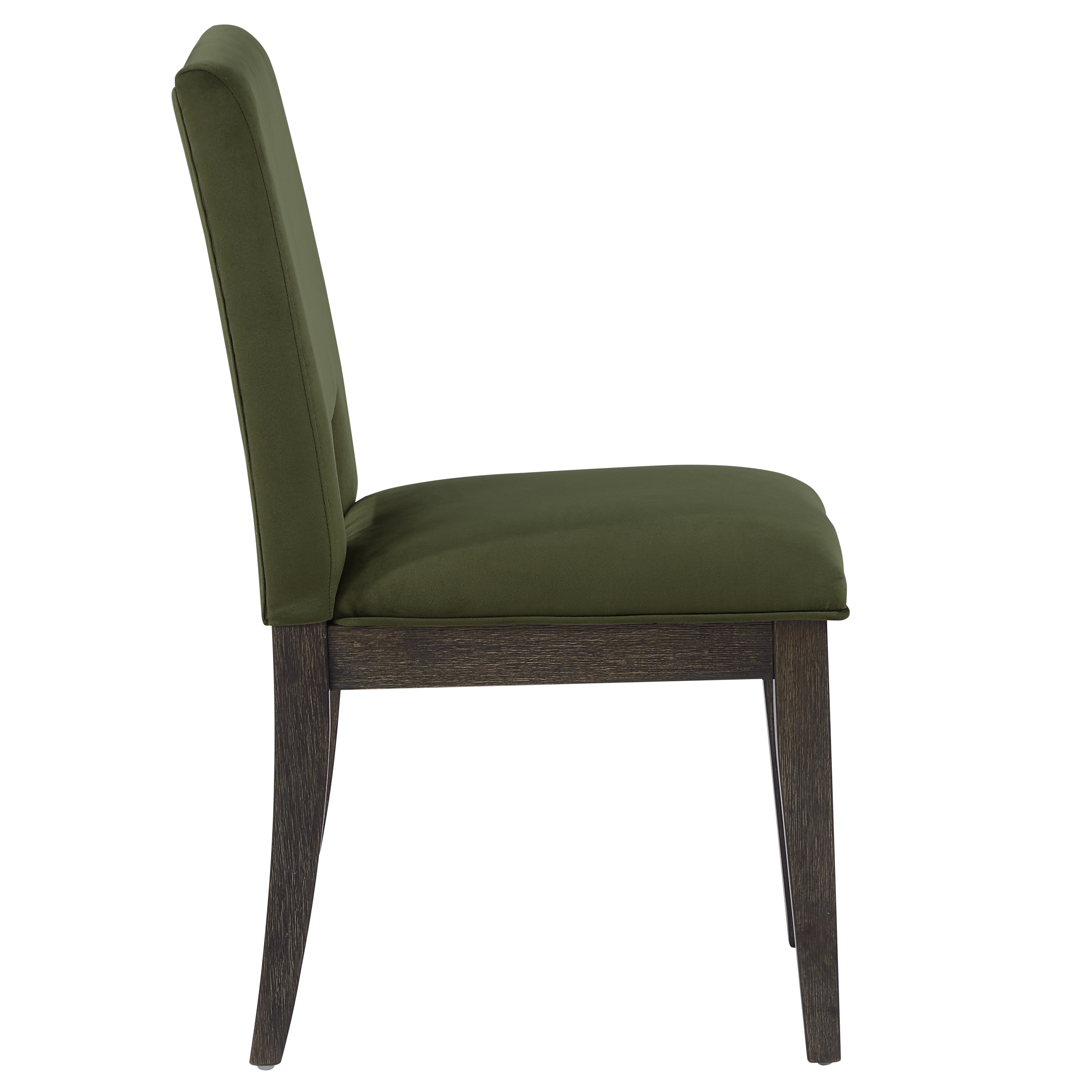 Velvet Upholstered Side Chair w/Escape Back