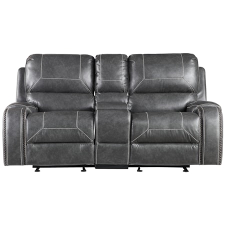 Manual Motion Glider Recliner Loveseat