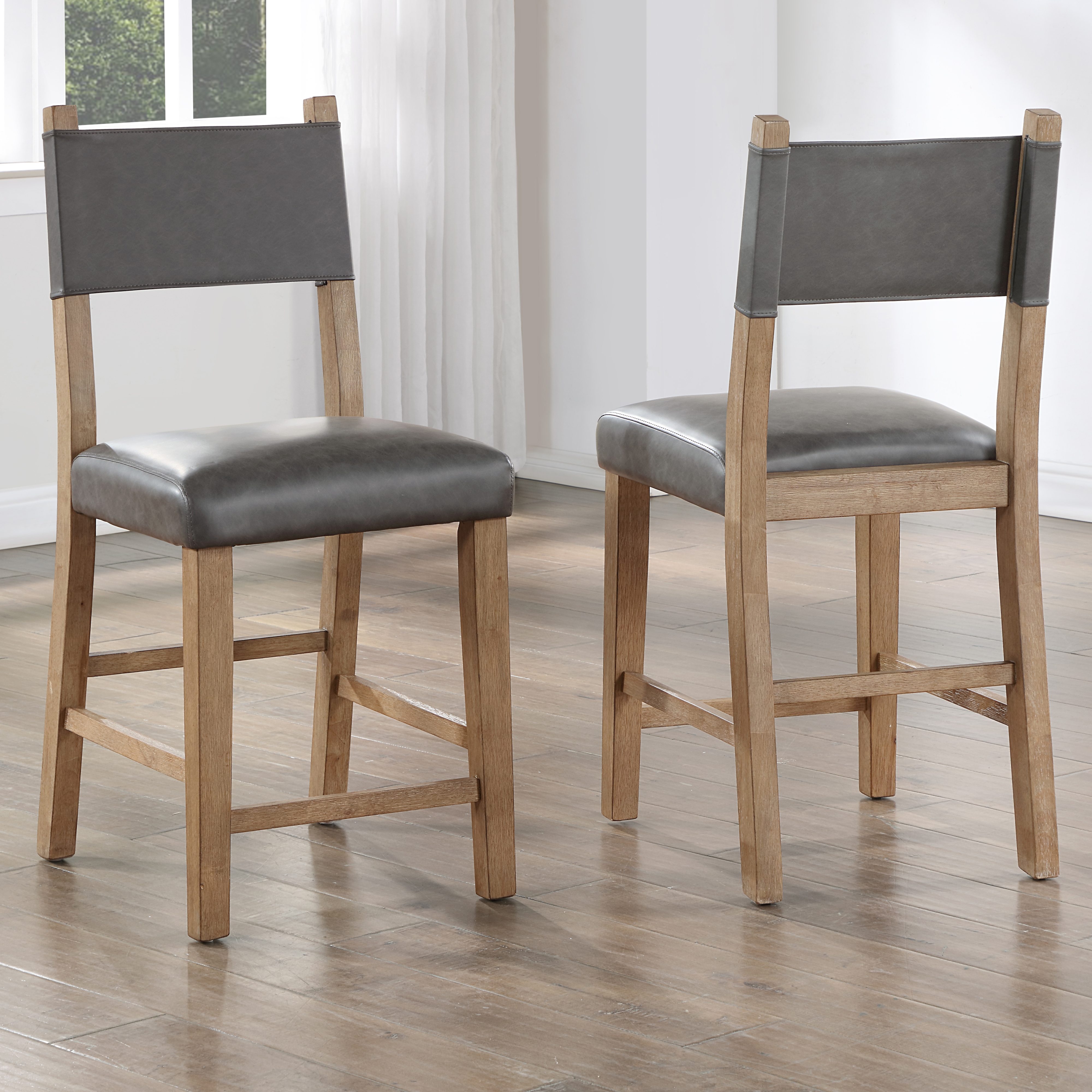 5-pc. Counter-Height Table Set w/Uph. Chairs