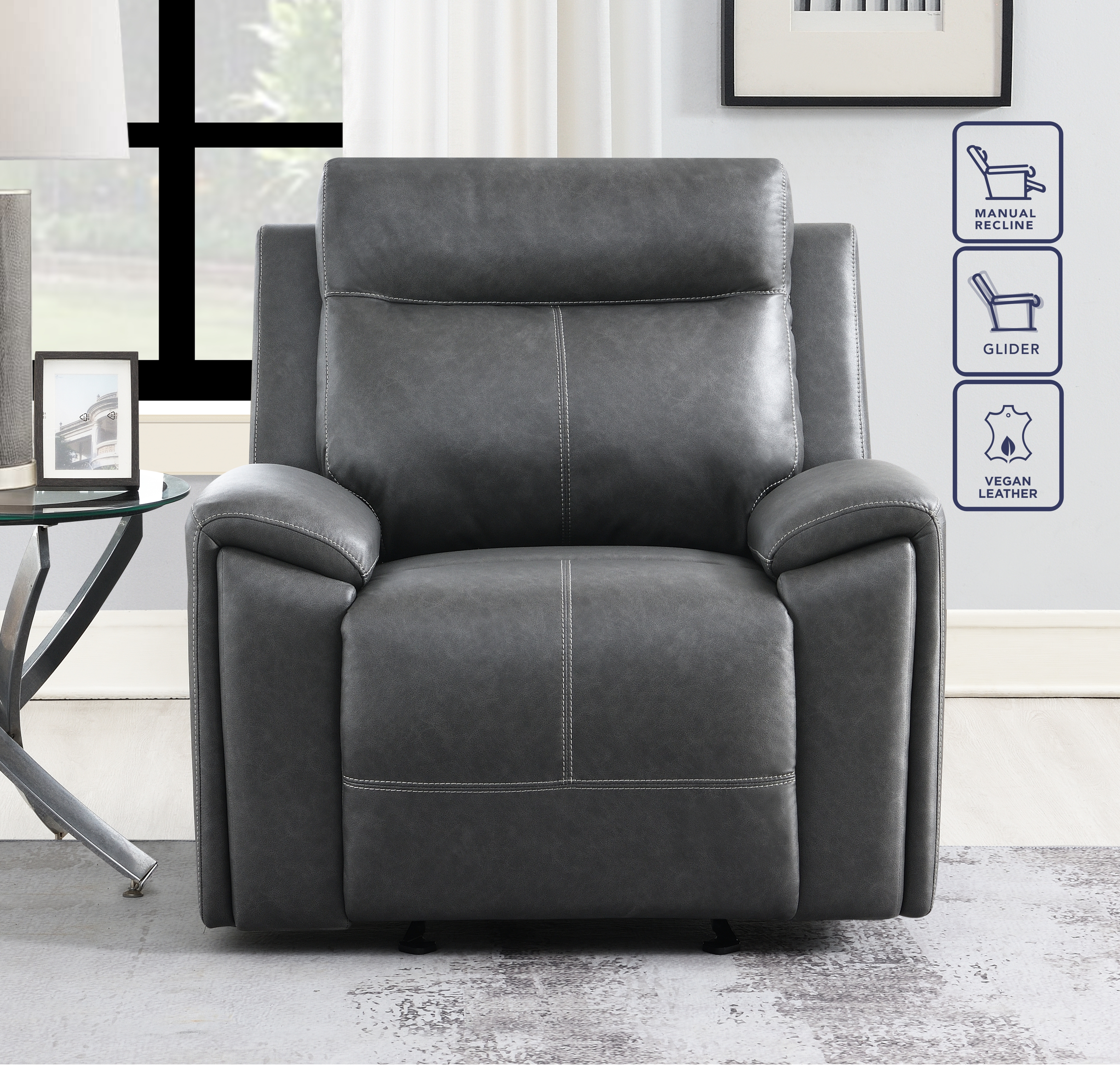 Steve Silver Gaston Manual Recliner
