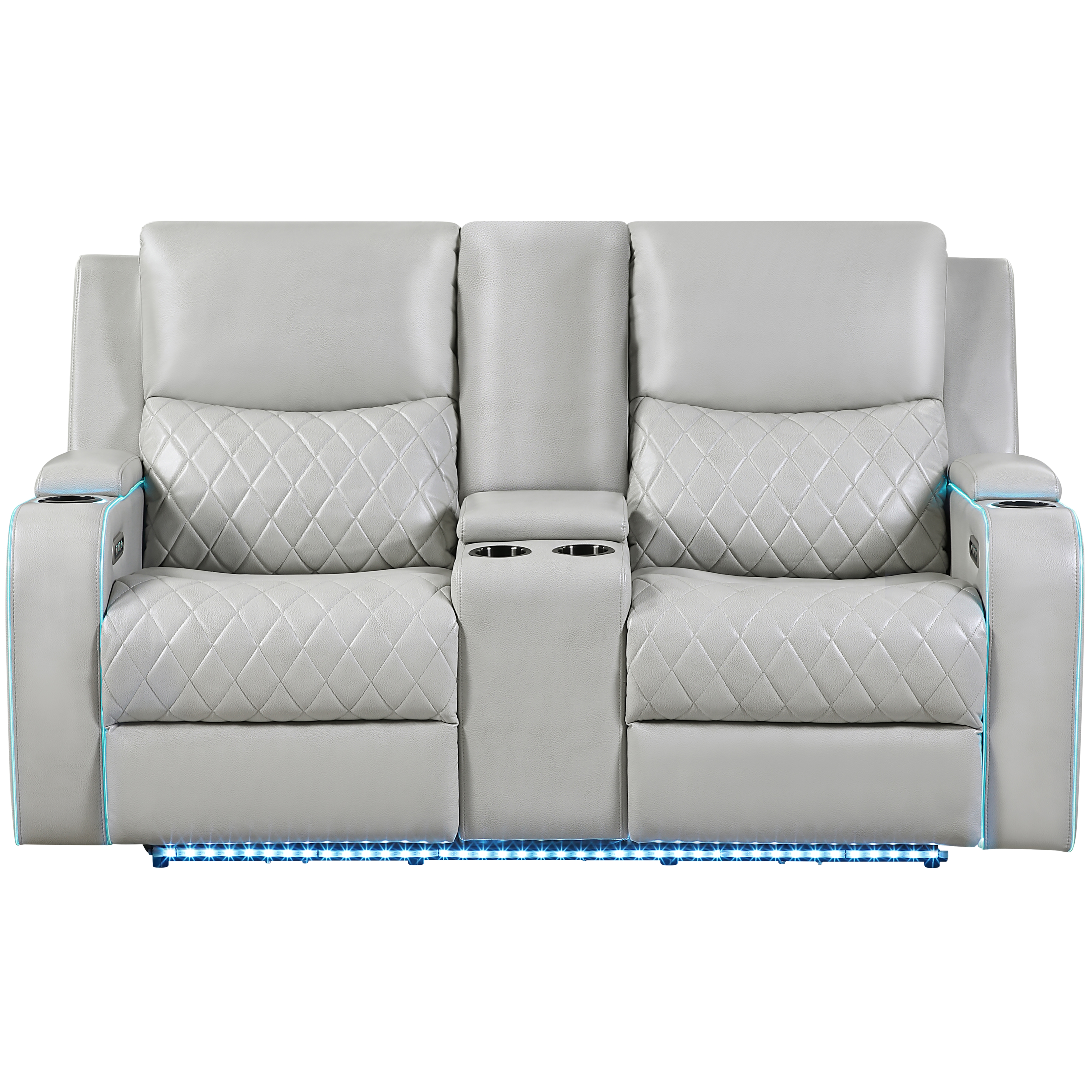 Power-Reclining Console Loveseat w/Speakers