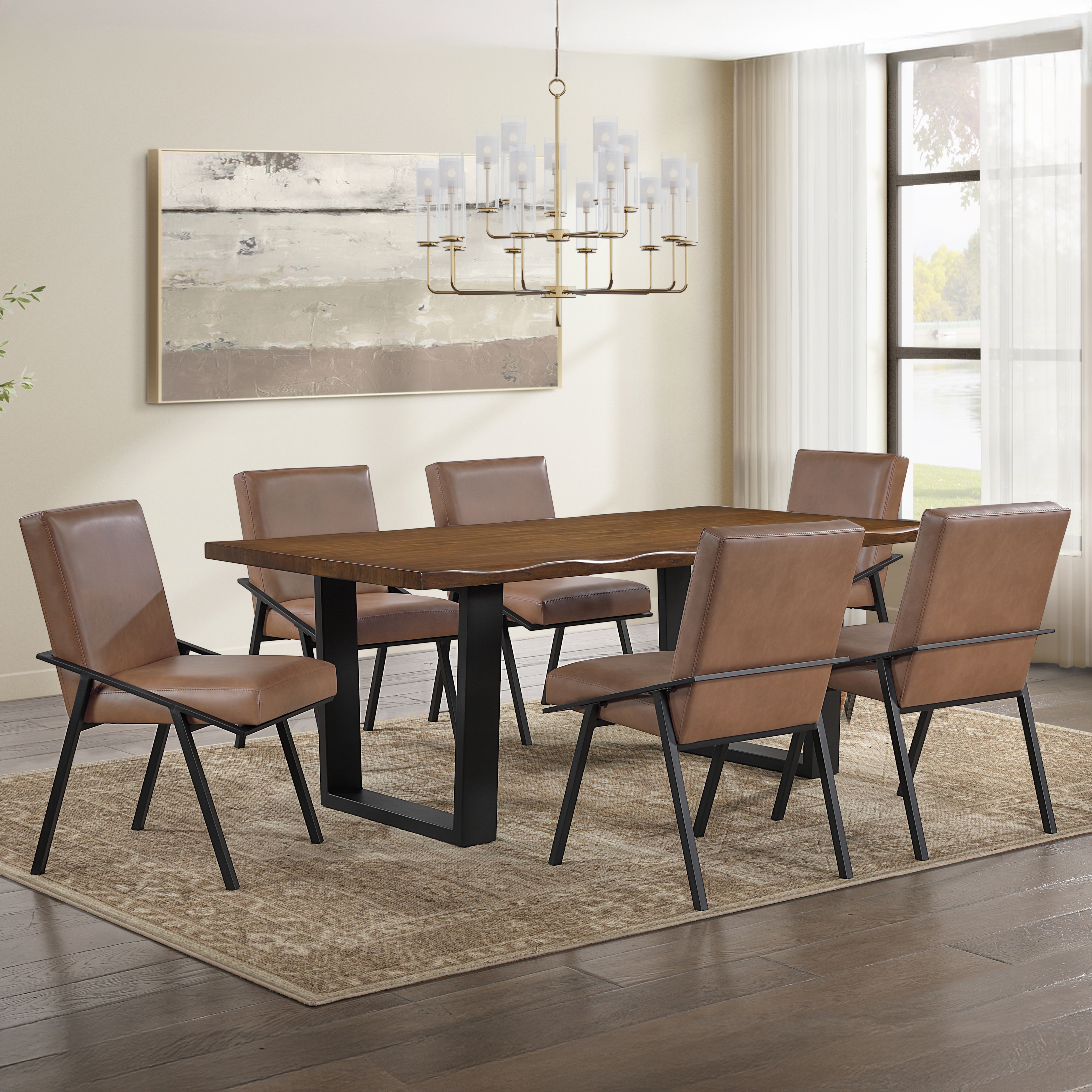 Steve Silver Tucson Faux-Leather Versatile Side Chair