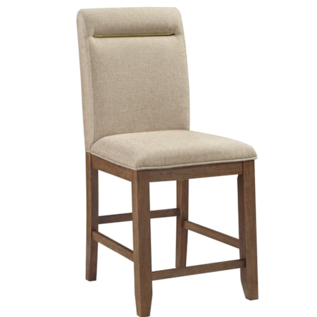 Upholstered Full-Back Counter Stool