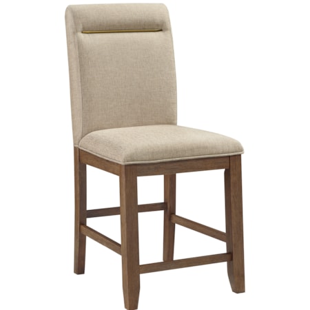 Upholstered Full-Back Counter Stool