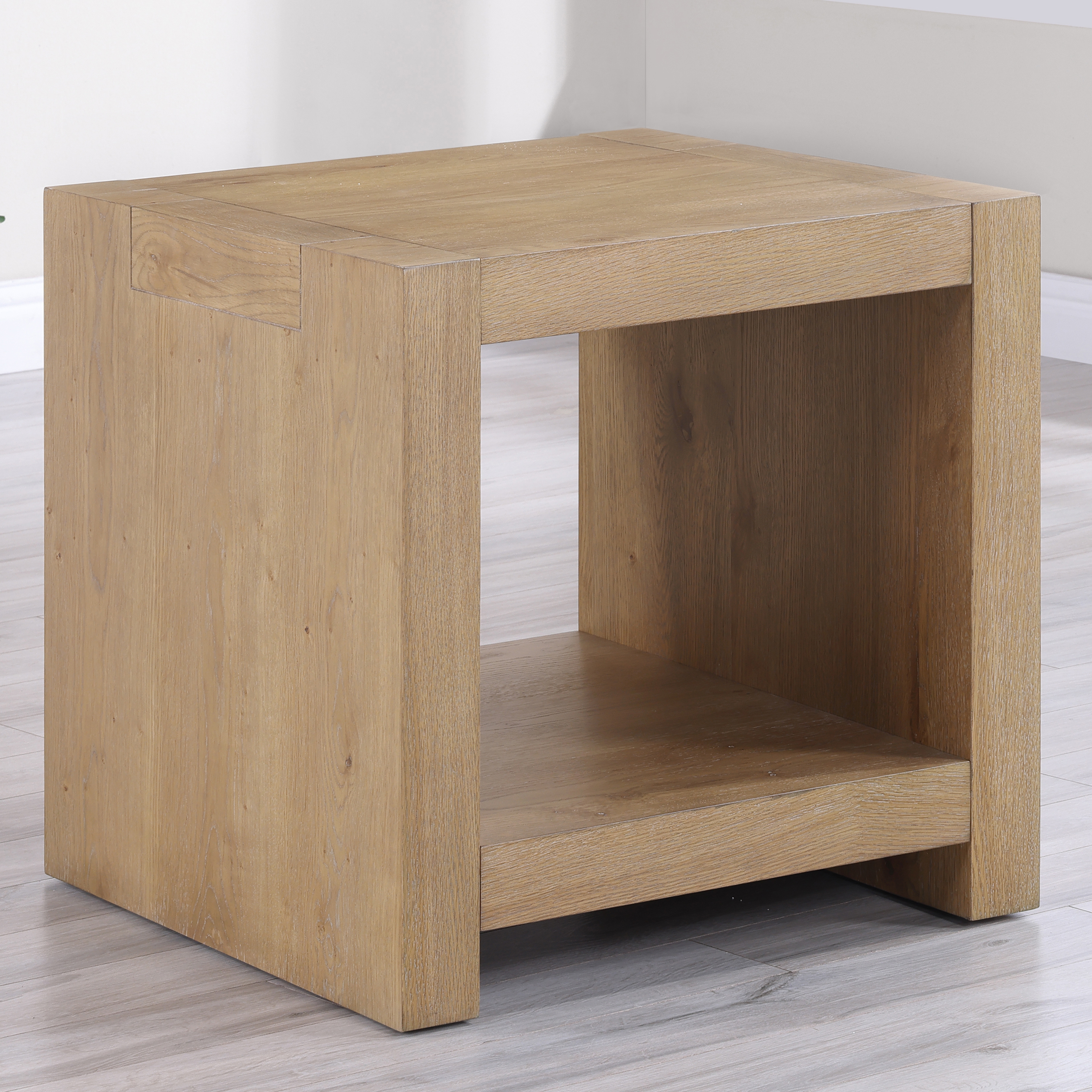24" Square Open-Shelf Side Table