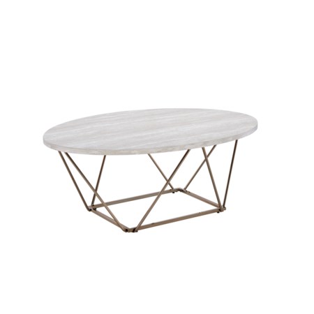 Faux Marble Top Cocktail Table