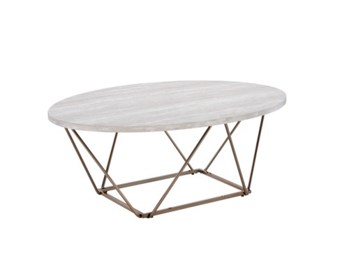 Rowyn Contemporary Faux Marble Top Cocktail Table