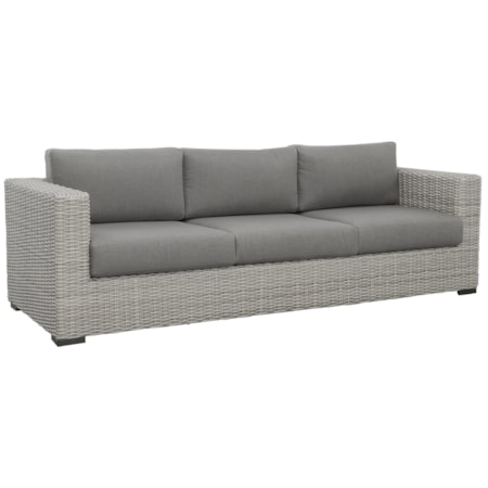 Blakley Rattan Sofa w/ Half Round Wicker