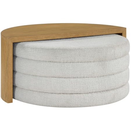 Nesting Demilune Cocktail Table w/Ottoman